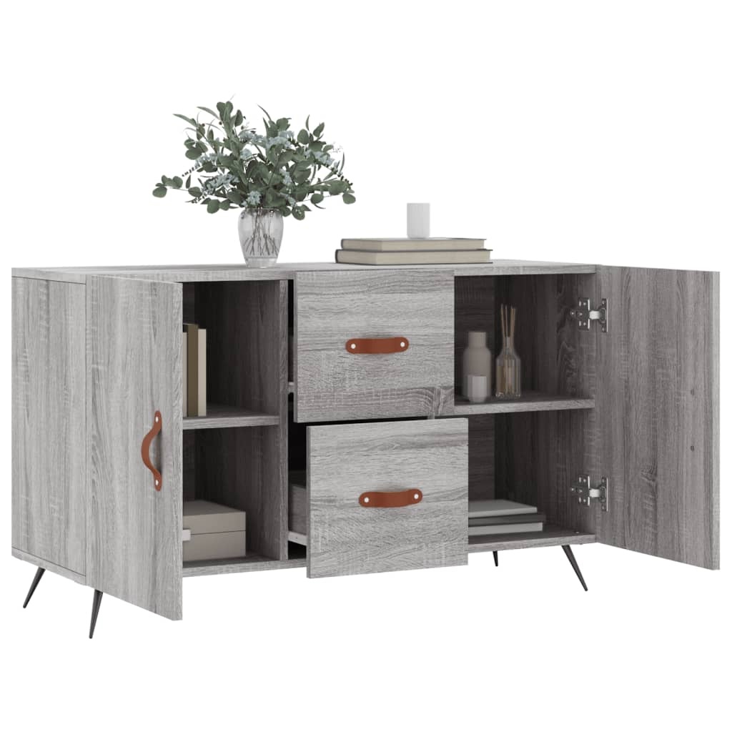 VidaXL Dressoir 100x36x60 cm bewerkt hout grijs sonoma eikenkleurig