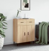 VidaXL Dressoir 69,5x34x90 cm bewerkt hout sonoma eikenkleurig