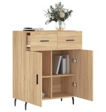VidaXL Dressoir 69,5x34x90 cm bewerkt hout sonoma eikenkleurig