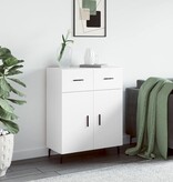 VidaXL Dressoir 69,5x34x90 cm bewerkt hout wit