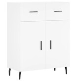 VidaXL Dressoir 69,5x34x90 cm bewerkt hout wit