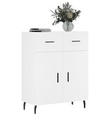 VidaXL Dressoir 69,5x34x90 cm bewerkt hout wit