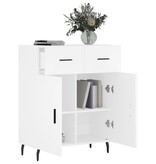 VidaXL Dressoir 69,5x34x90 cm bewerkt hout wit