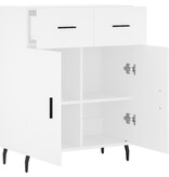 VidaXL Dressoir 69,5x34x90 cm bewerkt hout wit