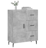 VidaXL Dressoir 69,5x34x90 cm bewerkt hout betongrijs