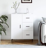 VidaXL Dressoir 69,5x34x90 cm bewerkt hout wit