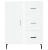VidaXL Dressoir 69,5x34x90 cm bewerkt hout wit
