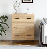 VidaXL Dressoir 69,5x34x90 cm bewerkt hout sonoma eikenkleurig