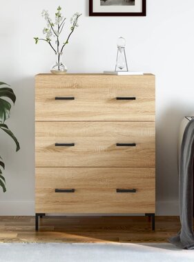 VidaXL Dressoir 69,5x34x90 cm bewerkt hout sonoma eikenkleurig