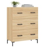 VidaXL Dressoir 69,5x34x90 cm bewerkt hout sonoma eikenkleurig