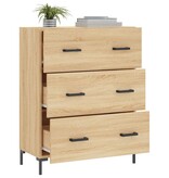VidaXL Dressoir 69,5x34x90 cm bewerkt hout sonoma eikenkleurig