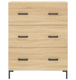 VidaXL Dressoir 69,5x34x90 cm bewerkt hout sonoma eikenkleurig