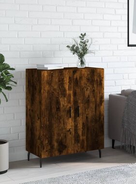 VidaXL Dressoir 69,5x34x90 cm bewerkt hout gerookt eikenkleurig