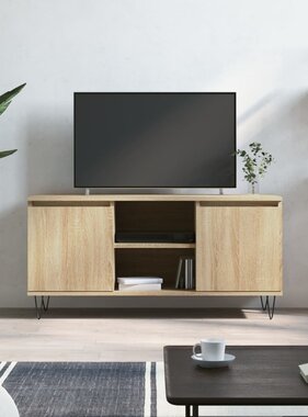 VidaXL Tv-meubel 104x35x50 cm bewerkt hout sonoma eikenkleurig