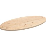 VidaXL Tafelblad ovaal 90x45x2,5 cm massief grenenhout
