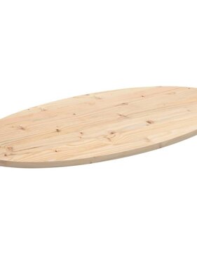 VidaXL Tafelblad ovaal 90x45x2,5 cm massief grenenhout