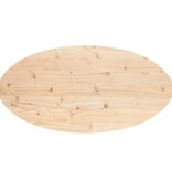 VidaXL Tafelblad ovaal 90x45x2,5 cm massief grenenhout