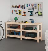 VidaXL Werkbank 181x50x80 cm massief grenenhout