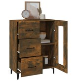 VidaXL Dressoir 69,5x34x90 cm bewerkt hout gerookt eikenkleurig