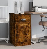 VidaXL Bijzetkast met lade 40x50x75 cm bewerkt hout gerookt eikenkleur