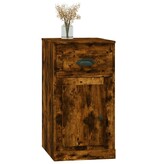 VidaXL Bijzetkast met lade 40x50x75 cm bewerkt hout gerookt eikenkleur