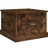 VidaXL Salontafel 50x50x35 cm bewerkt hout gerookt eikenkleurig