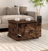 VidaXL Salontafel 50x50x35 cm bewerkt hout gerookt eikenkleurig