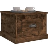 VidaXL Salontafel 50x50x35 cm bewerkt hout gerookt eikenkleurig