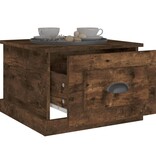 VidaXL Salontafel 50x50x35 cm bewerkt hout gerookt eikenkleurig