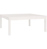 VidaXL Salontafel 100x100x40 cm massief grenenhout wit