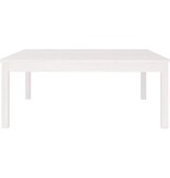 VidaXL Salontafel 100x100x40 cm massief grenenhout wit