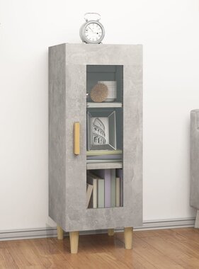 VidaXL Dressoir 34,5x34x90 cm bewerkt hout betongrijs
