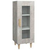 VidaXL Dressoir 34,5x34x90 cm bewerkt hout betongrijs