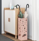VidaXL Paraplu Houder Roze 15,5x15,5x49 cm Staal