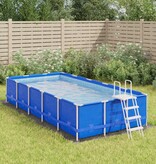 VidaXL Zwembadgrondzeil 500x250 cm polyester geotextiel lichtgrijs