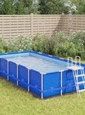 VidaXL Zwembadgrondzeil 500x250 cm polyester geotextiel lichtgrijs