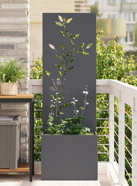 VidaXL Tuinplant met Decoratief Paneel Antraciet 50 x 140 cm