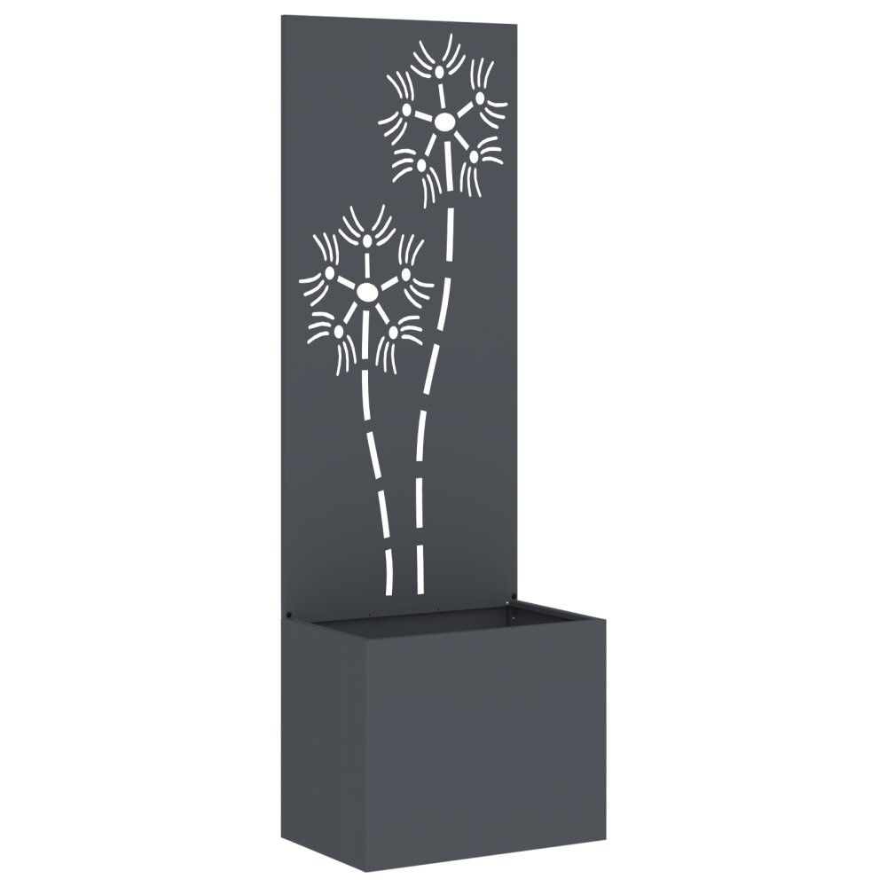 VidaXL Tuinplant met Decoratief Paneel Antraciet 50 x 140 cm