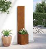 VidaXL Tuinplant met Decoratief Paneel Roestig 32 x 140 cm Cortenstaal