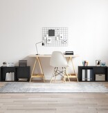 VidaXL TV-kasten - set van 4, Zwart Eiken, 37x35x37 cm, Gelaagd Hout