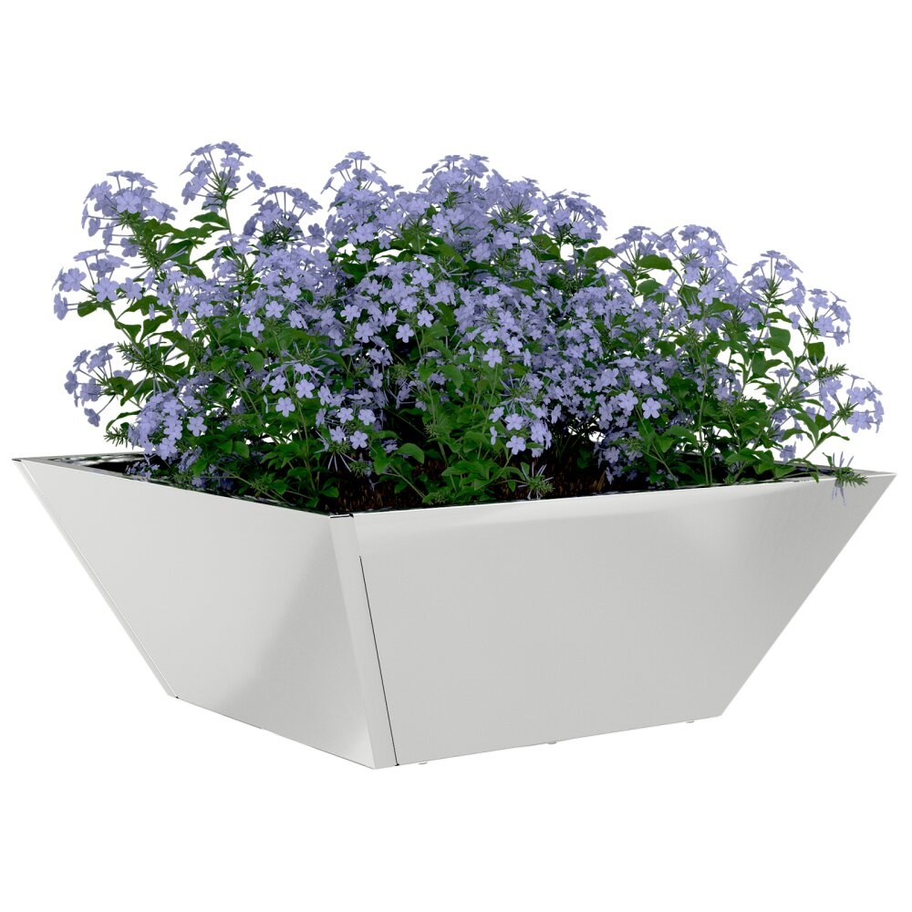 VidaXL Tuin Kom Plantenbakken Set van 5 40x40x15 cm Gegalvaniseerd Staal