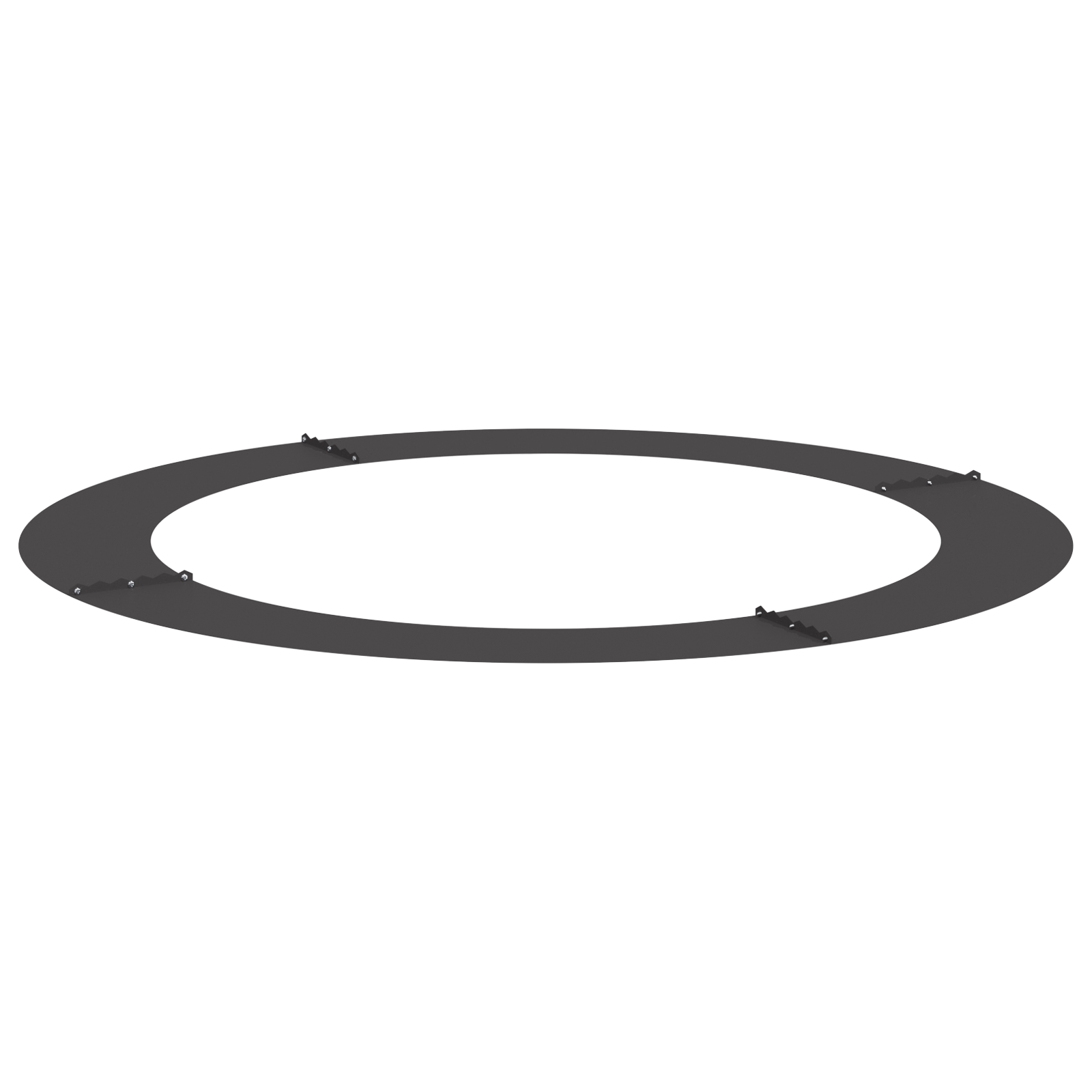 VidaXL Platterring 5 stuks Zwart Ø90/120 cm Staal