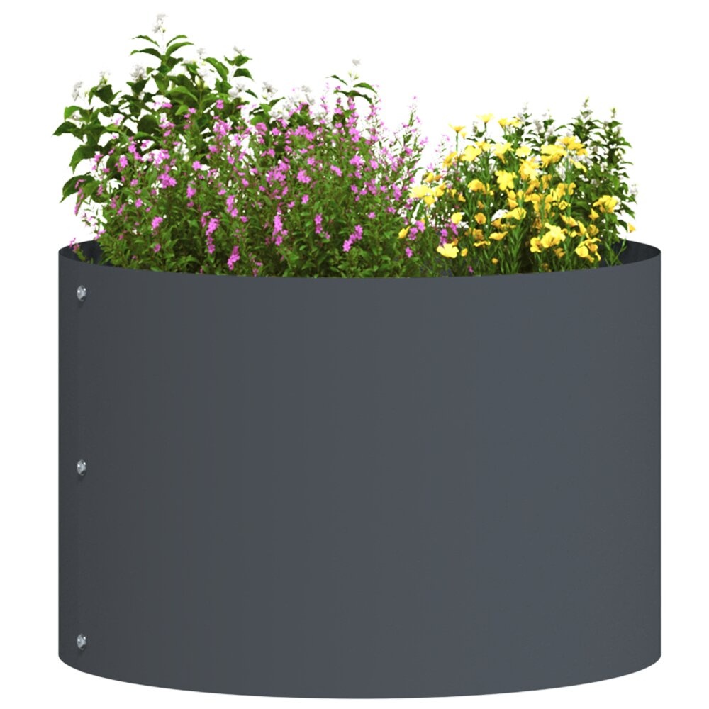 VidaXL Tuinplanten 5 stuks Anthraciet 30x30x20 cm Staal