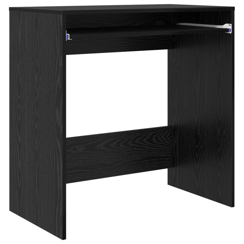 VidaXL Bureau Zwart Eik 77,5x43x79 cm Geengineerd Hout