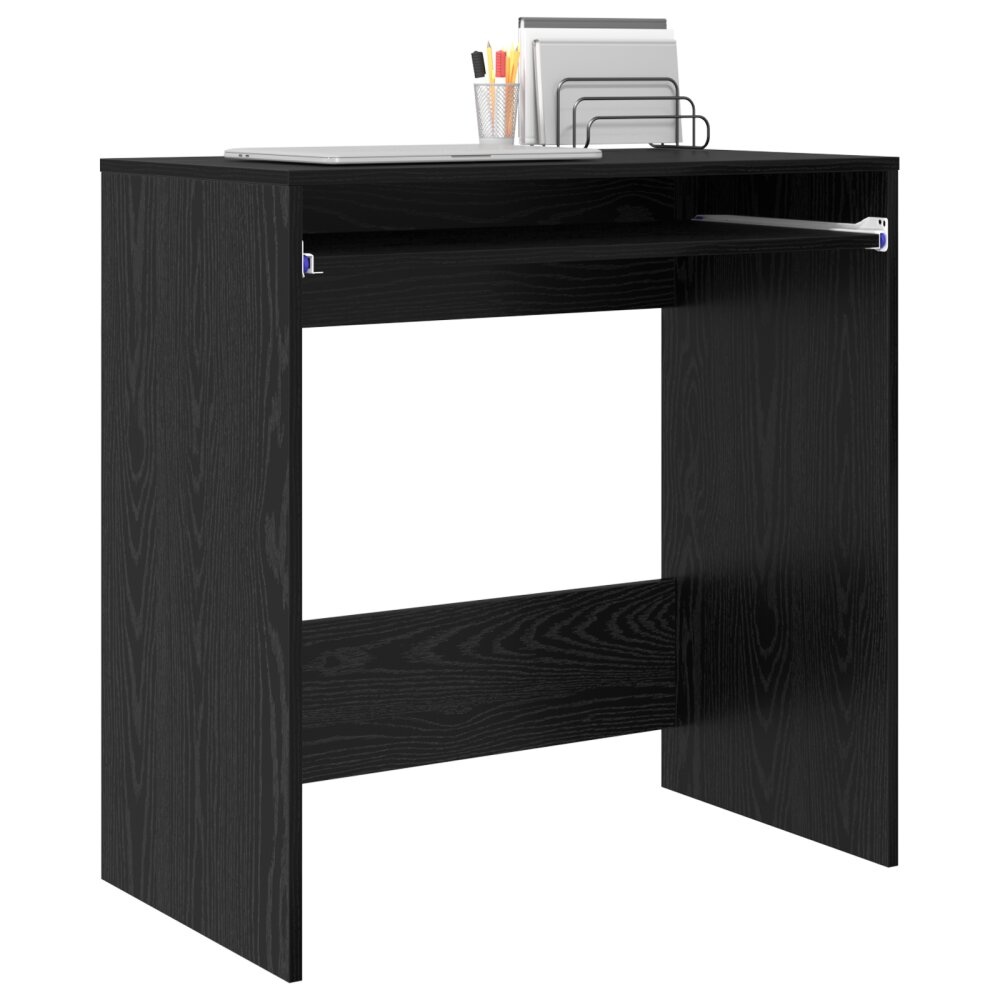 VidaXL Bureau Zwart Eik 77,5x43x79 cm Geengineerd Hout