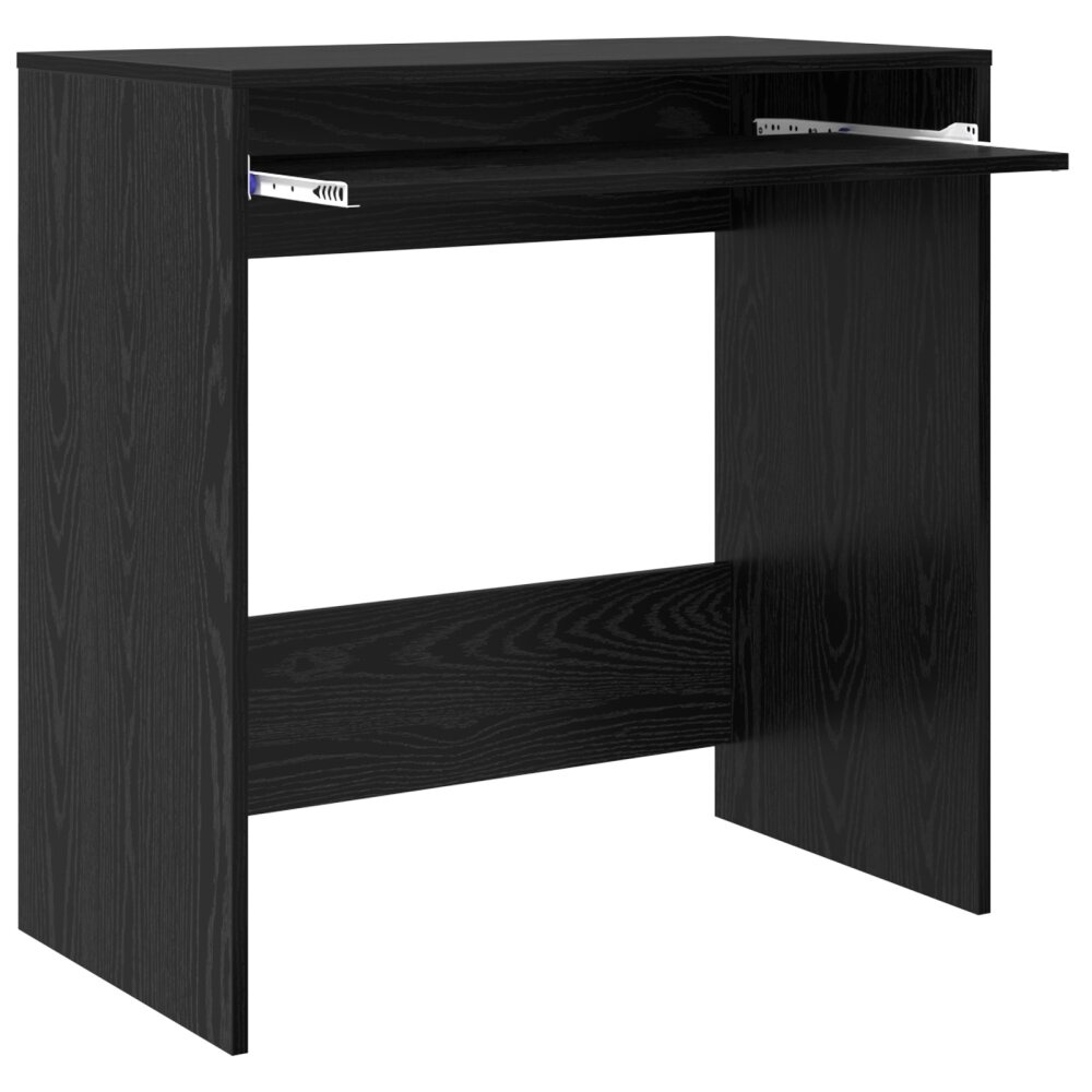 VidaXL Bureau Zwart Eik 77,5x43x79 cm Geengineerd Hout