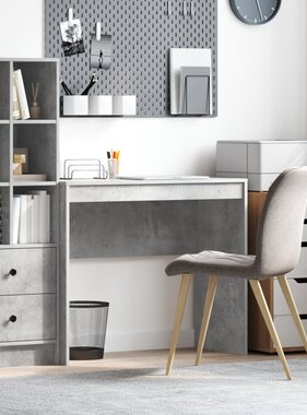 VidaXL Bureau Beton Grijs 90x40x76 cm Houtcomposiet