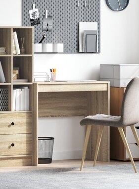 VidaXL Bureau Sonoma Eiken 80x40x76 cm Gelaagd Hout