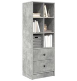 VidaXL Hoge kast Betonnen Grijs 45,5x34x127 cm Gelaagd hout