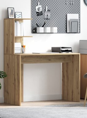 VidaXL Bureau Artisan Eiken 102x50x124 cm Houten Meubel